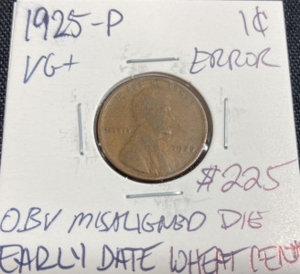 1925-P Die Error Wheat Penny