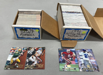 (1) Complete Set Of 126 NFL 1996 Action Packed Football Cards, (1) Complete Set Of 200 NFL 1996 Select Football Cards