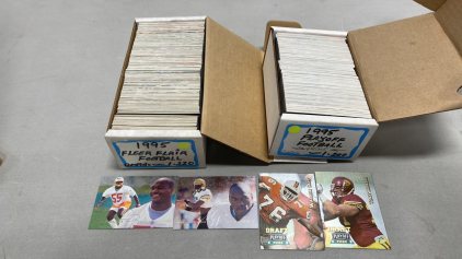 (1) Complete Set Of 220 NFL 1995 Fleer Flair Football Cards, (1) Complete Set Of 200 NFL 1995 Playoff Football Cards