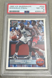 (1) 1992 U.D. McDonalds Shaquille O’Neal #P43 NM-MT 8 NBA Collectible Basketball Card