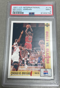 (1) 1991 U.D. International Michael Jordan Spanish #176 Mint 9 NBA Collectible Upper Deck Basketball Card