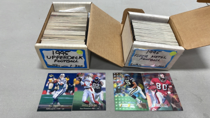 (1) Complete Set Of 300 NFL 1995 Upperdeck Football Cards, (1) Complete Set Of 200 NFL 1995 Fleer Metal Football Cards