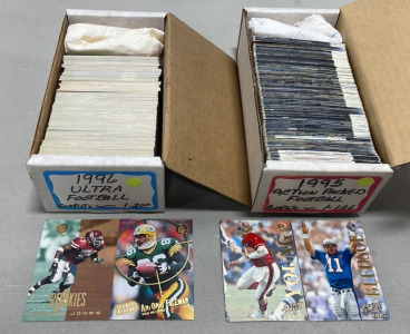 (1) Complete Set Of 200 NFL 1996 Ultra Football Cards, (1) Complete Set Of 126 NFL 1995 Action Packed Football Cards