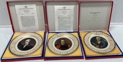 (3) American Revolution Vitage Collectible Plates 1970s