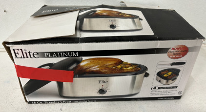 Elite Platinum 18 QT Roaster Oven With Buffet Server