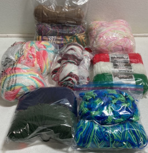 (7) Bags of Assorted Yarn