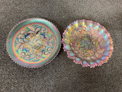 (2) Northwood C.G. Amethyst Plates 8.625&rdquo; And 8.75&rdquo; Wide
