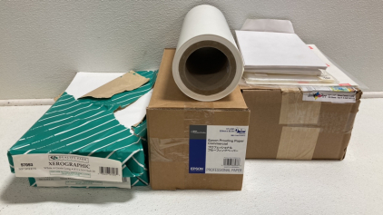 Xerographic Paper, (2) Epson Commercial Proofing Paper, Micro Ceramic Luster Paper and more