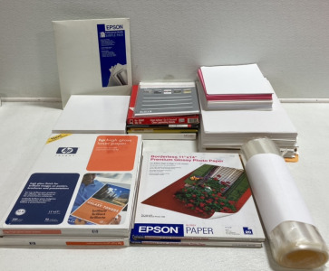 Variety of Printer Paper: Including Laser, Photo, and Labels