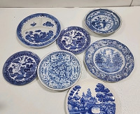 (7) Decorative Blue & White Plates