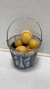 Mediterranean Fake Berrys And Glass Decor Set