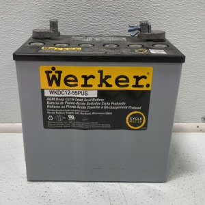 (1) WERKER AGM DEEP CYCLE LEAD ACID BATTERY