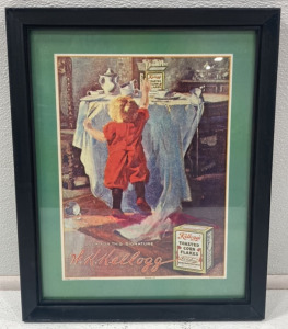 SEPTEMBER 1916 KELLOGGS TOASTED CORN FLAKES FRAMED PRINT