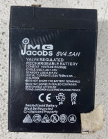 (1) YUASA 12 VOLD BATTERY AND (1) JACOBS 6 VOLT BATTERY - 2