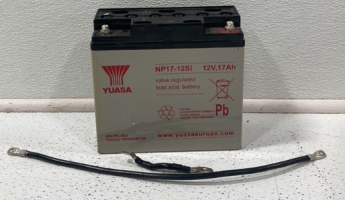 (1) YUASA 12 VOLT BATTERY WITH WIRES