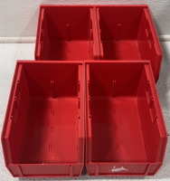 RED ULINE ORGANIZER BOXES