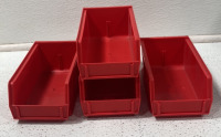 RED ULINE STACKABLE ORGANIZER BOXES - 2