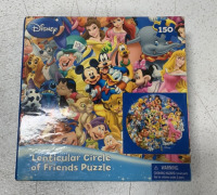 (1) DISNEY LENTICULAR CIRCLE OF FRIENDS PUZZLE, AND (1) EXTRA LARGE FLOOR PUZZLE - 2