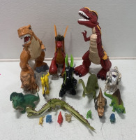 (1) BOX OF DINOSAUR TOYS AND FIGURINES