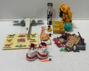 (1) KALEIDOSCOPE, (1) TRANSFORMERS FIGURINE, AND MORE