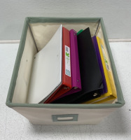 (1) FABRIC BIN FILLED WITH (8) BINDERS - 2