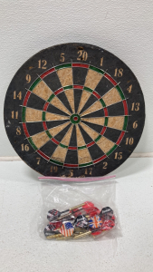 (1) Dart Board and Assorted Darts