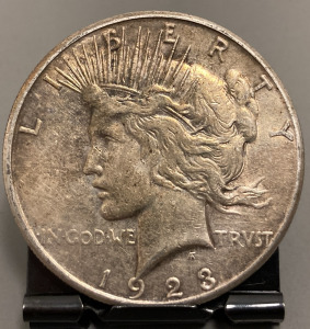 1923 90% PURE SILVER PEACE DOLLAR COIN— VERIFIED AUTHENTIC