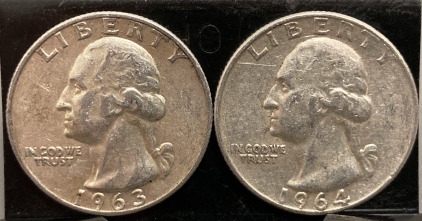 1963 & 1964 90% SILVER QUARTERS— VERIFIED AUTHENTIC