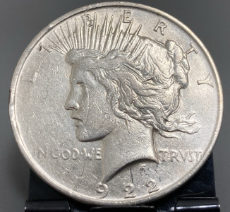 1922 90% PURE SILVER PEACE DOLLAR COIN— VERIFIED AUTHENTIC