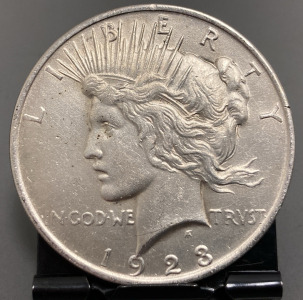 1923 90% PURE SILVER PEACE DOLLAR COIN— VERIFIED AUTHENTIC