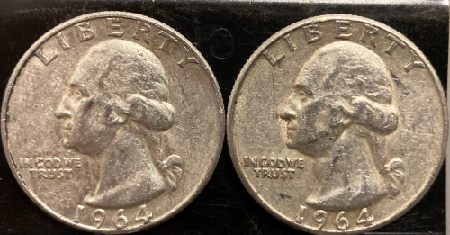 (2) 1964 90% SILVER QUARTERS— VERIFIED AUTHENTIC