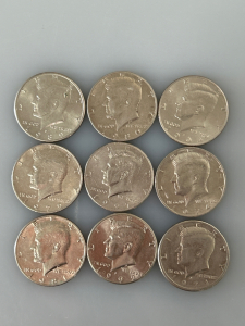 (9) KENNEDY HALF DOLLARS