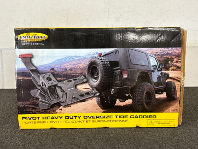 SMITTYBILT PIVOT HEAVY DUTY OVERSIZE TIRE CARRIER- NEW