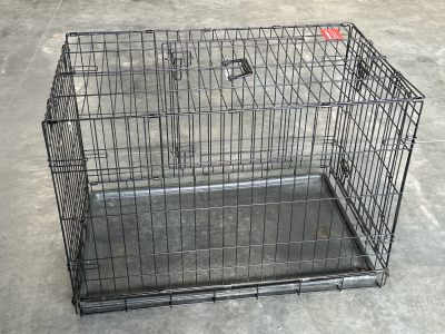 36&rdquo;x22&rdquo;25&rdquo; COLLAPSIBLE PET CRATE WITH REMOVABLE PLASTIC FLOOR