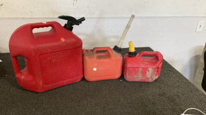 5 GALLON (2) ONE GALLON GAS CANS