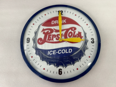 14" ROUND PEPSI-COLA CLOCK