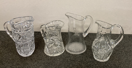 (4) Glass Pitchers