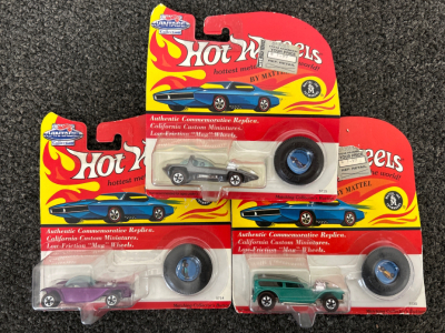 (3) VINTAGE 1993 HOTWHEELS &ldquo;VINTAGE COLLECTION&rdquo; DIE CAST CARS