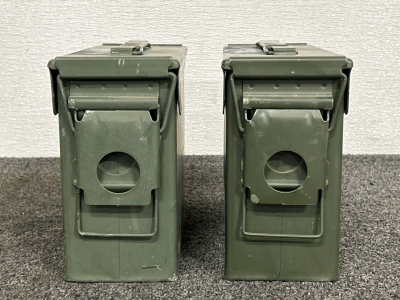 (2) METAL AMMO BOXES