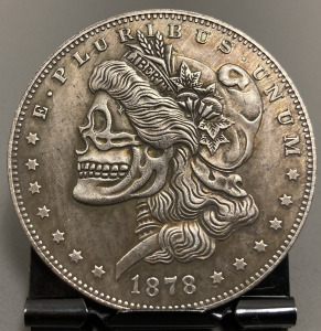 BEAUTIFUL 1878 HOBO STYLE SKELETON MORGAN DOLLAR