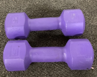 (1) PAIR OF 5 POUND WEIGHTS