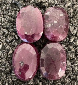 (4) CUT AND FACETED MADAGASCAR RUBIES