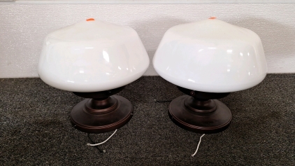 PAIR OF MATCHING CEILING LIGHT FIXTURES