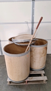 (3) CARDBOARD DRUMS/BARRELS