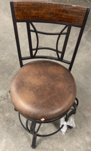 METAL CUSHIONED SWIVEL BAR STOOL