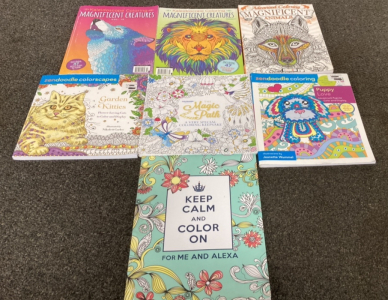 (7) Adult Coloring Books