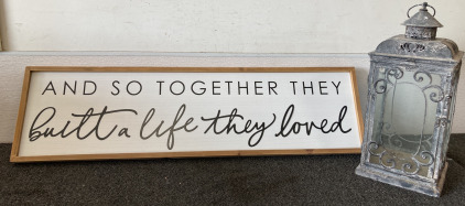 DECORATIVE METAL LANTERN AND WALL SIGN