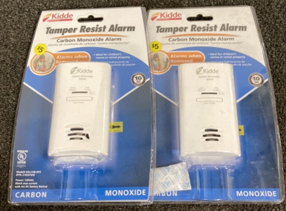 TWO TAMPER RESIST CARBON MONOXIDE ALARMS