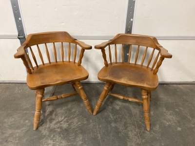 (2) Vintage Wood Chairs