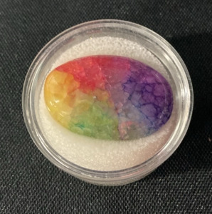 36.55ct Rainbow Titanium Solar Quartz Cabochon